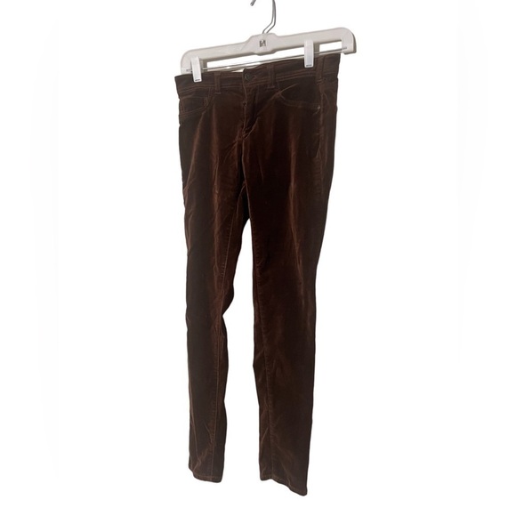 Pilcro & The Letterpress Serif Velvet Maroon Skinny Pants Jeans Size 26 Women's - Picture 3 of 7